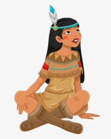 Indians Clipart Hopi - Native American Girl Clipart, HD Png Download, Free Download