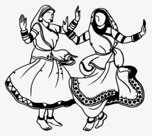 Transparent Dancing Girl Png - Dancing Girls Clipart Black And White, Png Download, Free Download