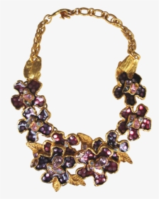 Collier Haute Couture Lacroix Flower Necklace, Beaded - Necklace, HD Png Download, Free Download