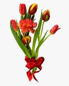 Bouquet Red Tulip Flowers Png Transparent, Png Download, Free Download