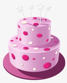 Pink Cake Png - Transparent Birthday Cake Png Pink, Png Download, Free Download