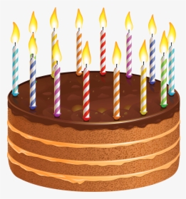 Chocolate Birthday Cake Clipart Clipartxtras - Birthday Cake With Candles Png, Transparent Png, Free Download