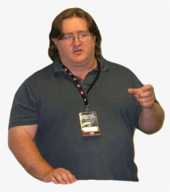 Gabe Newell Pointing - Gabe Newell Full Body, HD Png Download, Free Download