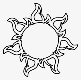 Rapunzel Solar Eclipse Drawing Corona - Sun Line Art Png, Transparent Png, Free Download