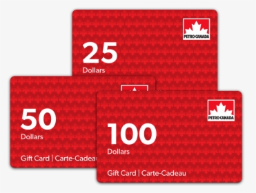 Three Denominations Of Petro-canada Gift Card - Petro Canada, HD Png Download, Free Download