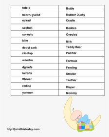 Click Here To Download The Solution To This Game - Baby Shower Word Scramble, HD Png Download, Free Download