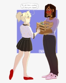 Au Where Pharah Works At Her Family’s Flower Shop And - Baby Pharah X Mercy, HD Png Download, Free Download