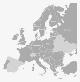 Blank Map Of Europe Svg, HD Png Download, Free Download
