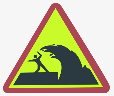 Tidal Wave, Spring Tide, Wave, Danger, Watch Out, Sign - Tsunami Clipart, HD Png Download, Free Download