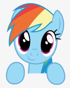 Rainbow Dash Blue Nose Pink Clip Art Eye Head Purple - My Little Pony Rainbow Dash Face, HD Png Download, Free Download