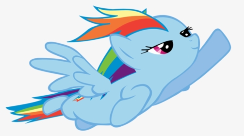 Rainbow Dash Flying Png Hd - My Little Pony Flying, Transparent Png, Free Download