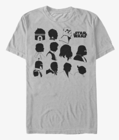 Star Wars Character Silhouettes T-shirt - T Shirt Star Trek Discovery, HD Png Download, Free Download