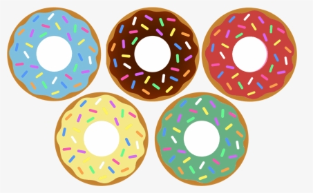 Donut Doughnut Clipart Half Free On Transparent Png - Olympics Donuts, Png Download, Free Download