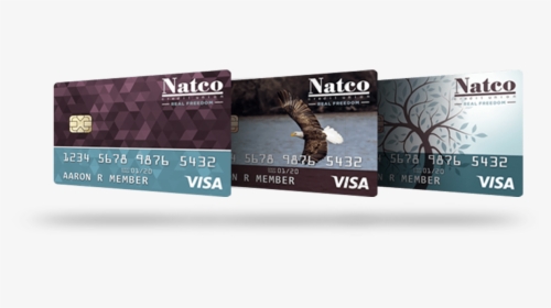 Three Natco Credit Cards - Visa, HD Png Download, Free Download