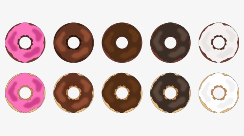 Assorted Plain Frosted Donuts Clip Arts - Transparent Background Chocolate Donut, HD Png Download, Free Download