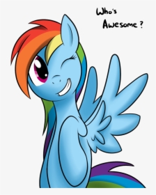 Awesome, Rainbow Dash, Safe, Simple Background, Solo, - Cartoon, HD Png Download, Free Download