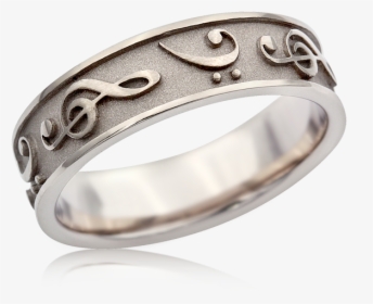 Treble & Bass Clef Wedding Band - Music Wedding Rings, HD Png Download, Free Download