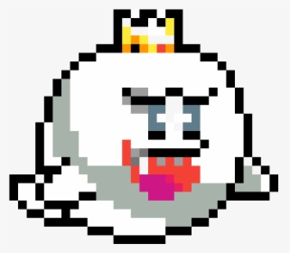 Boo Mario Pixel Art - King Boo Pixel Art, HD Png Download, Free Download