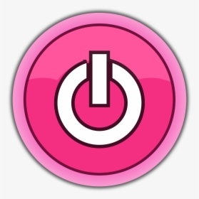 Pink Button Power Clip Arts - Cartoon Clock, HD Png Download, Free Download
