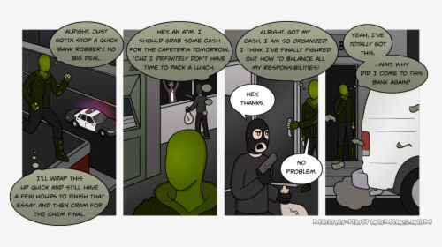 Bank Robbery Comic, HD Png Download, Free Download