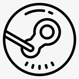 It"s The Outline Of The Steam Logo, Drawn Inside A - Icon Video Game Steam, HD Png Download, Free Download