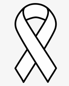 White Lung Cancer Ribbon - Cancer Ribbon Clipart, HD Png Download, Free Download