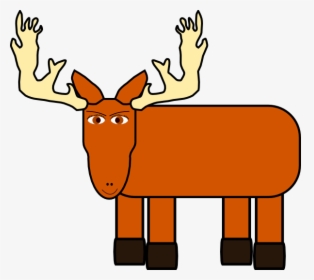 Cartoon Moose Svg Clip Arts - Transparent Cartoon Moose, HD Png Download, Free Download