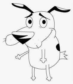 Courage The Cowardly Dog Lineart - Drawing, HD Png Download, Free Download