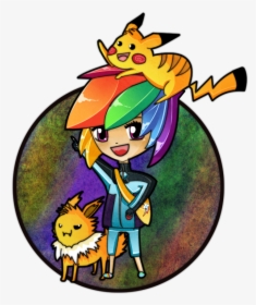 Blaans, Chibi, Humanized, Jolteon, Pikachu, Pokémon,, HD Png Download, Free Download