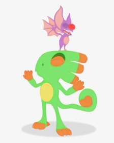Yooka Laylee Banjo Kazooie Green Plant Clip Art Cartoon - Cartoon, HD Png Download, Free Download