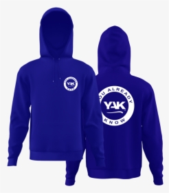 Yak Urban Style Hoodie 1 Royal Blue Front-back - Red Sweatshirt Front And Back, HD Png Download, Free Download