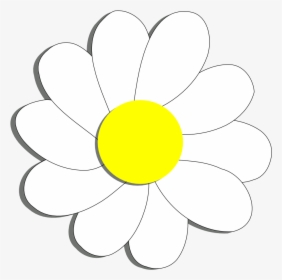Free Daisy Clipart Public Domain Flower Clip Art Images - White Flower On Black Background Clip Art, HD Png Download, Free Download