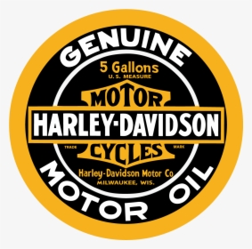 Harley Davidson Motor Cycles Genuine Motor Oil Logo - Circle, HD Png Download, Free Download