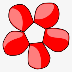 Red Daisy White Center Svg Clip Arts - Flower Clip Art, HD Png Download, Free Download