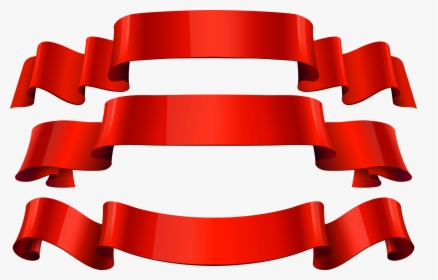 Banner Clip Art Ribbon Streamers Transprent Png - Banner Red Ribbon Png, Transparent Png, Free Download