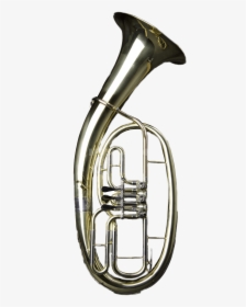 Brass Tenor Horn - Clipart Brass Instrument Drawing Tenor Horn, HD Png Download, Free Download