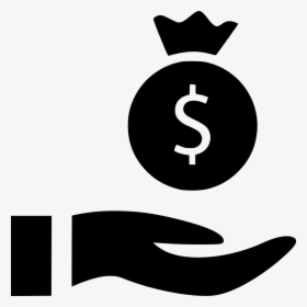 Hands Banking Bag Money Comments - White Money Bag Hand Graphic Png, Transparent Png, Free Download