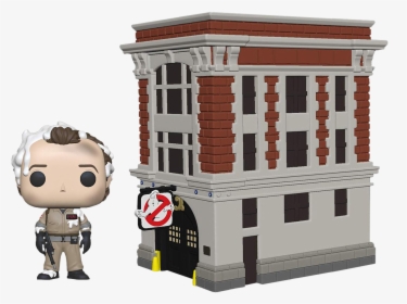 Peter Venkman With Firehouse Pop Town Vinyl Figure - Ghostbusters 35th Anniversary Funko Pop, HD Png Download, Free Download