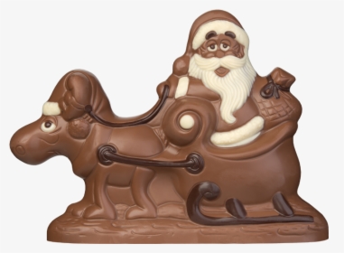 Santa Claus With Elk And Sleigh - Figurine, HD Png Download, Free Download