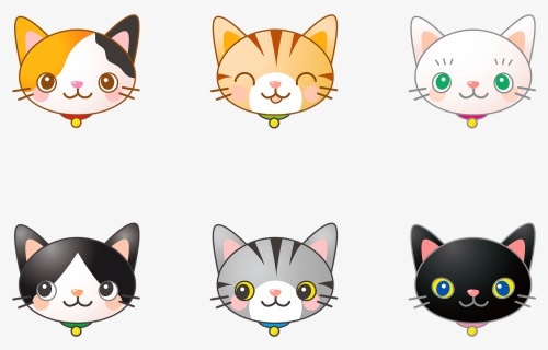 Cat Head, Cat, Kitty, Portrait, Feline, Fur, Pet - Cartoon, HD Png Download, Free Download