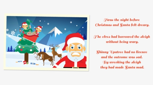 Santa In The Snow - Cartoon, HD Png Download, Free Download