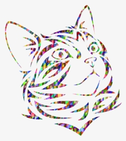 Line Art,head,leaf - Kepala Kucing Vektor, HD Png Download, Free Download