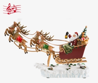Santa"s Sleigh Ride - Weihnachtsmann Mit Rentierschlitten Bilder, HD Png Download, Free Download