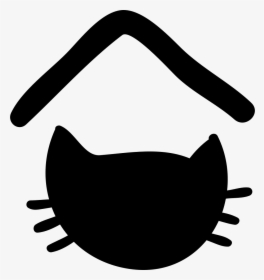 Pet Hotel Sign With Cat Head Silhouette - Cat, HD Png Download, Free Download