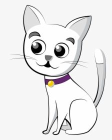 Cat Cartoon Png - White Cat * Png, Transparent Png, Free Download
