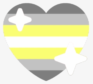 Demi Nonbinary Sparkle Heart Discord Emoji - Non Binary Heart Emoji, HD Png Download, Free Download
