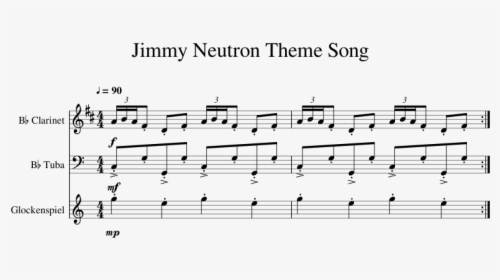 Jimmy Neutron Theme Song Sheet Music, HD Png Download, Free Download