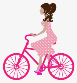 Biker Clipart Bike Tour - Girl And Bike Png, Transparent Png, Free Download