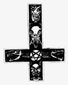 Transparent Satanic Png - Upside Down Cross Png, Png Download, Free Download