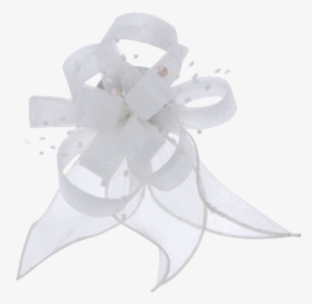 White Flower Bow Png, Transparent Png, Free Download